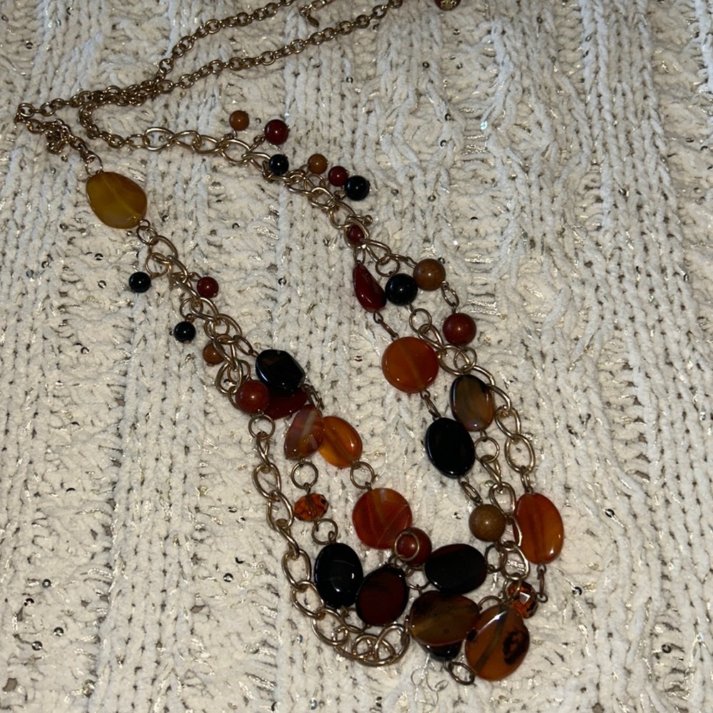 Long necklace + earring set